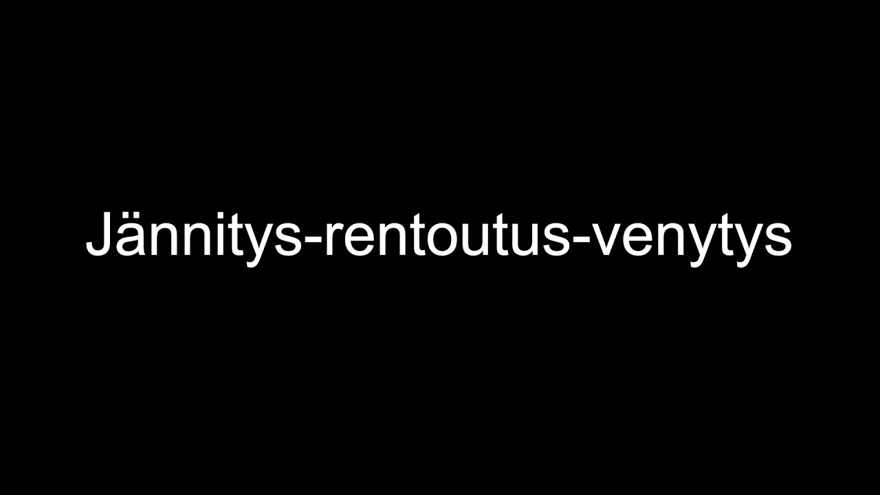 J&auml;nnitys-rentoutus-venytys