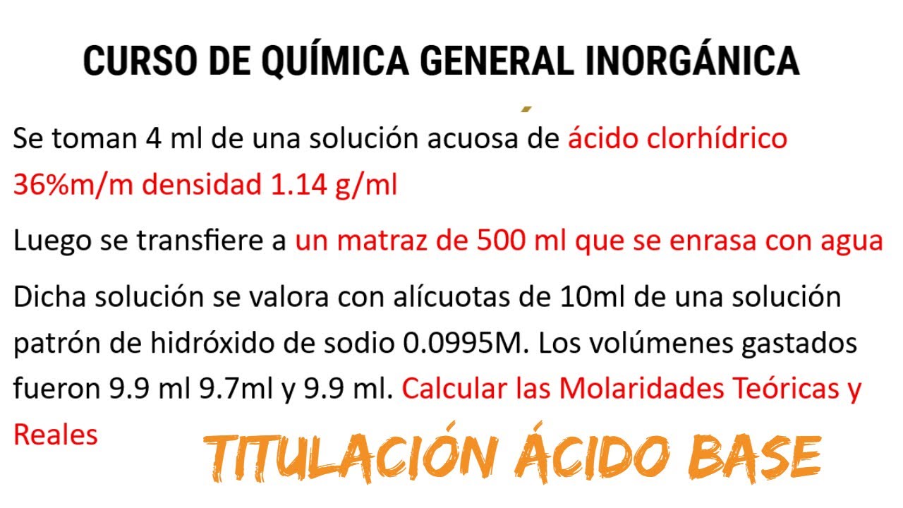 Titulación Ácido Base
