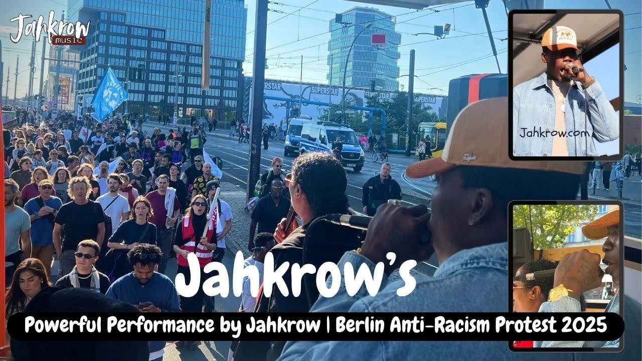 Powerful vocal Performance by Jahkrow | Berlin Anti-Racism Protest 2025