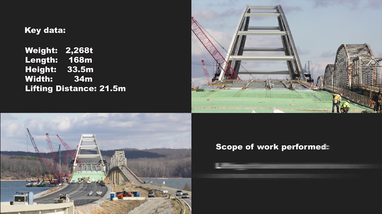 VSL Heavy Lifting: Eggners Ferry Bridge, Kentucky Lake - USA