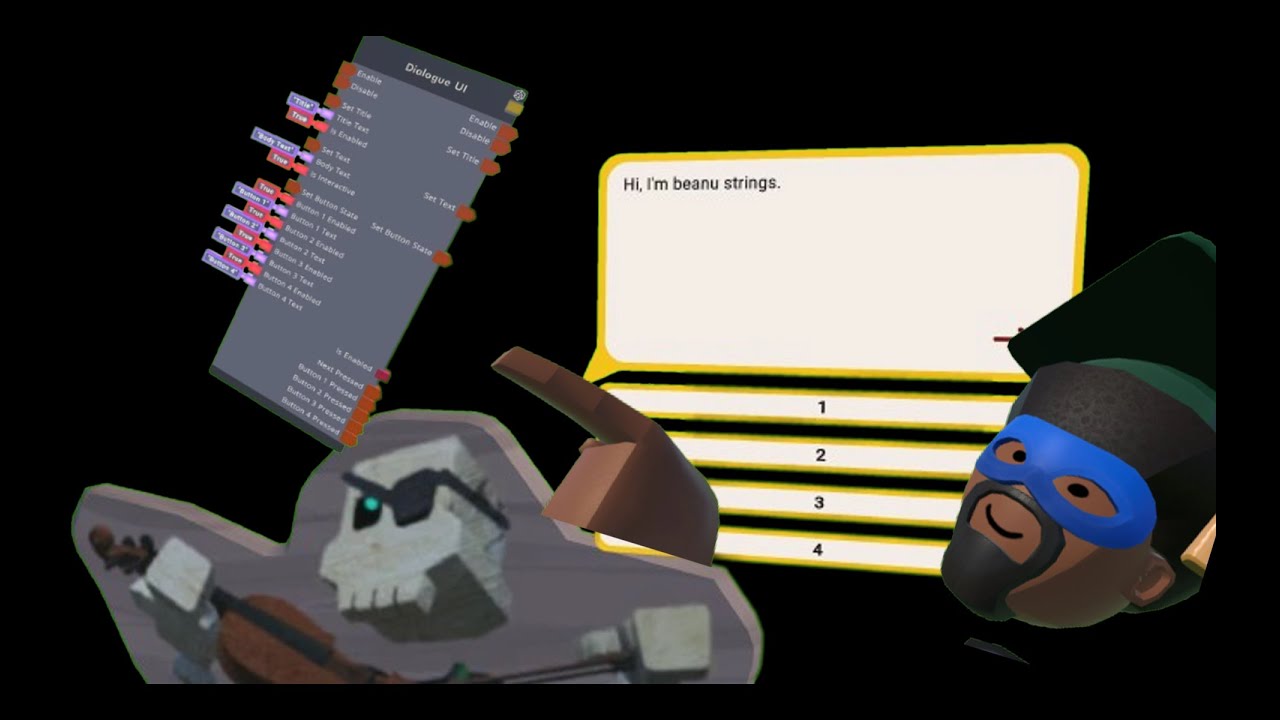 Rec room dialogue UI tutorial