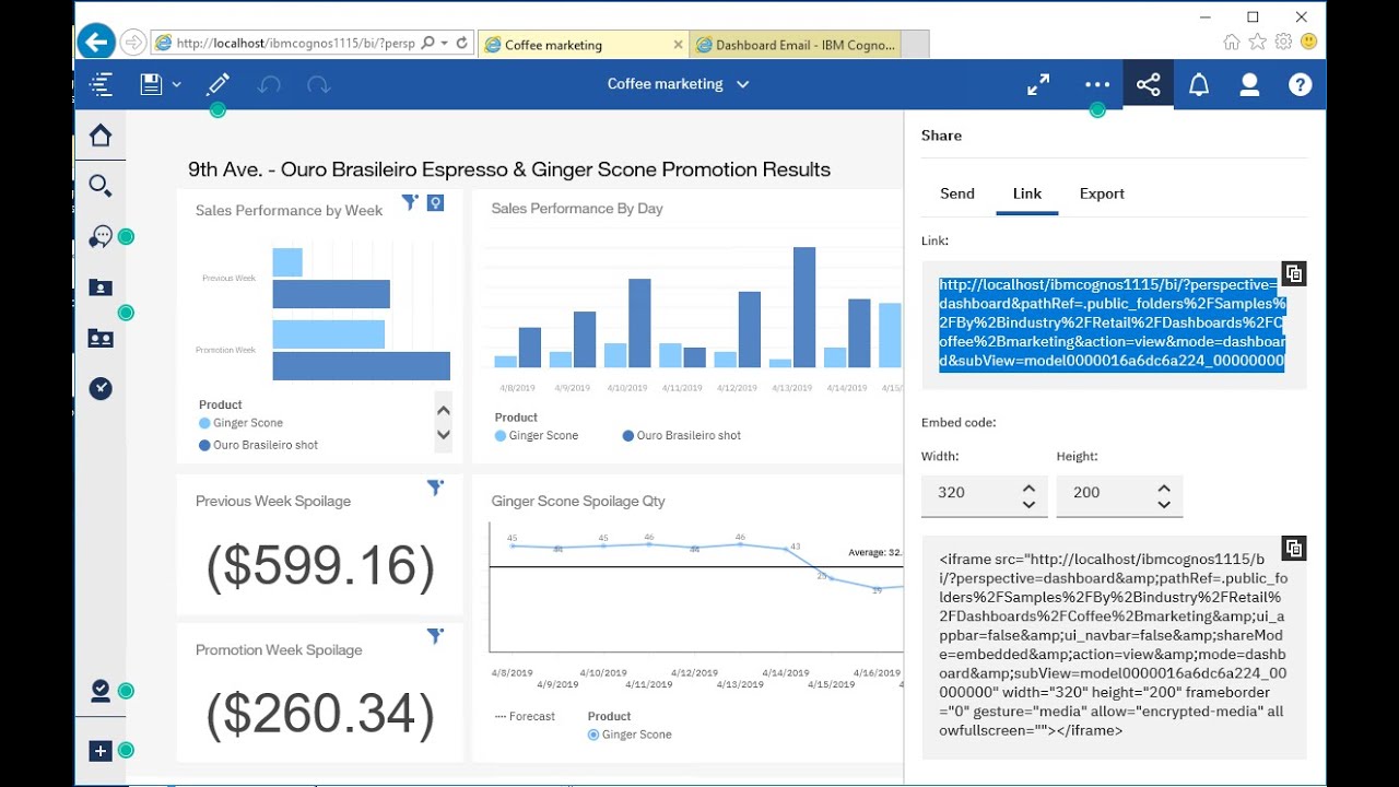Cognos Mail server configuration and Scheduling Reports