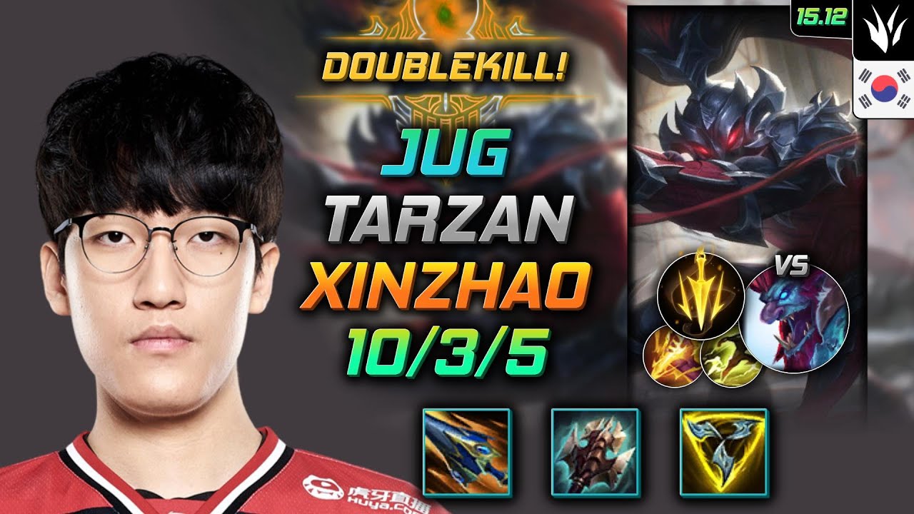 Xin Zhao Jungle Build Tarzan Sundered Sky Lethal Tempo - LOL KR Challenger Patch 15.12