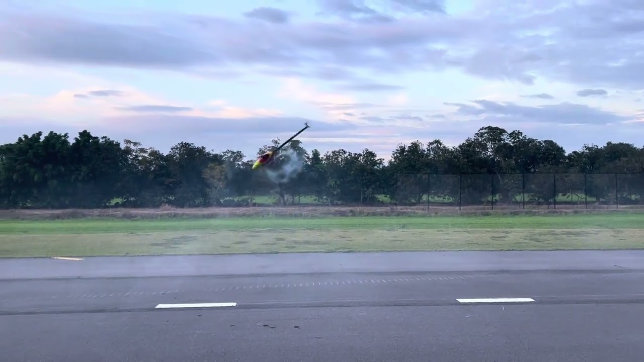 Kenny ko fly his xlpower nimbus 550 nitro helicopter in Thailand