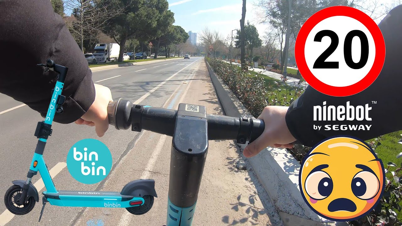 "BinBin" Ninebot MAX Plus Electric Scooter To Rent - (Ataköy - Bakırköy) (Environment Sound Only) 4K