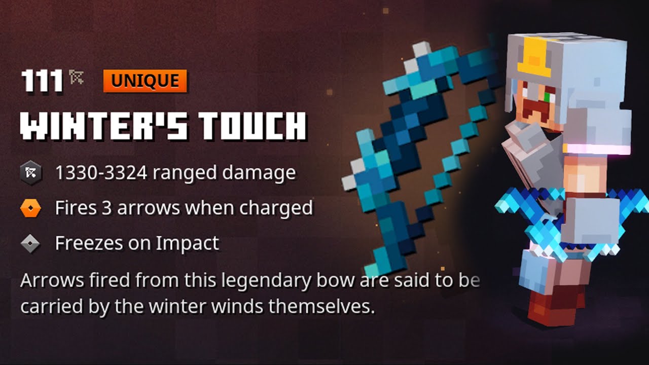 How to get WINTER'S TOUCH *UNIQUE* Crossbow in Minecraft Dungeons?