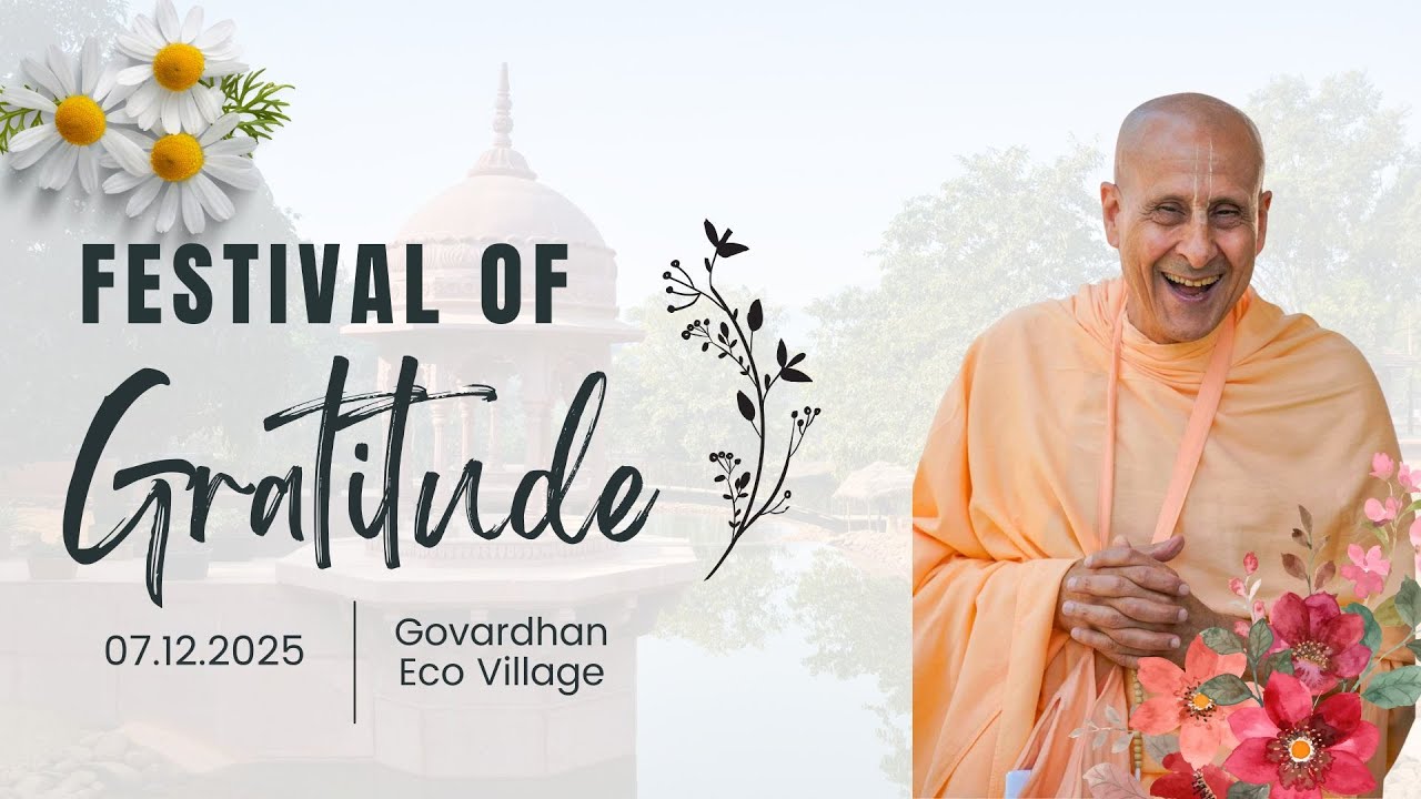 Festival of Gratitude 2025 Class | HH Radhanath Swami | Govardhan Eco Village