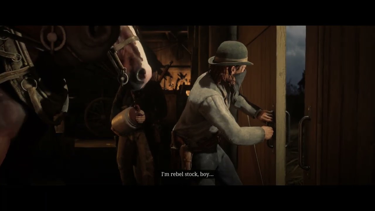 Arthur & Sean working a fool's errand for Mrs. Braithewaite scorching the tobacco field of the Grays
