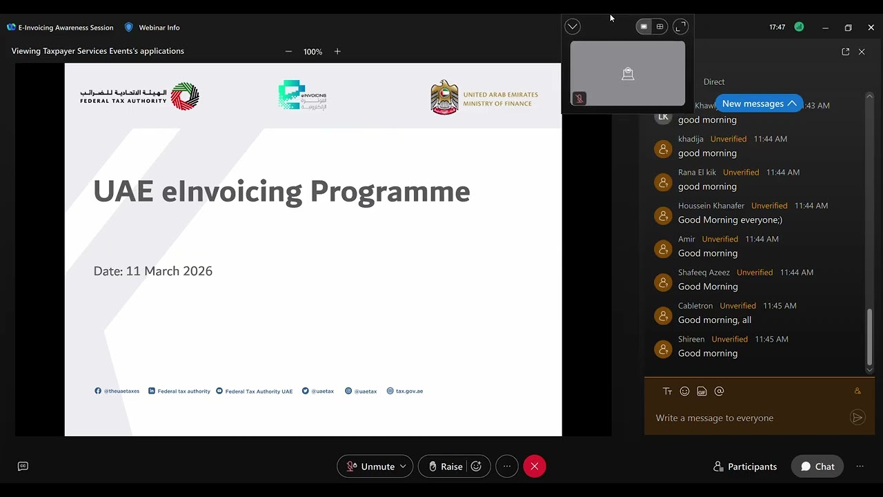 UAE Tax E Invoicing Webinar