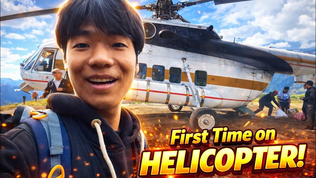 my first time Helicopter flight experience from kolang to Naharlogan