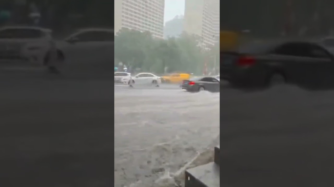 Heavy rainfall has triggered widespread flooding in Guangzhou