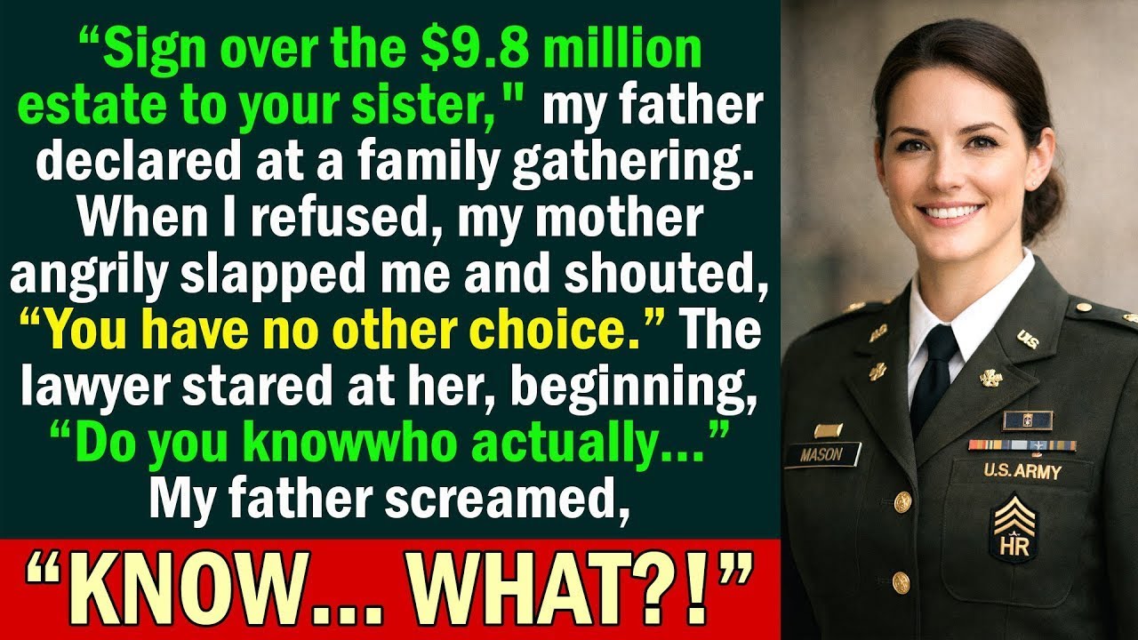 My Dad Ordered Me to Sign Away $9.8 Million—I Smiled and Asked the Lawyer One Question......