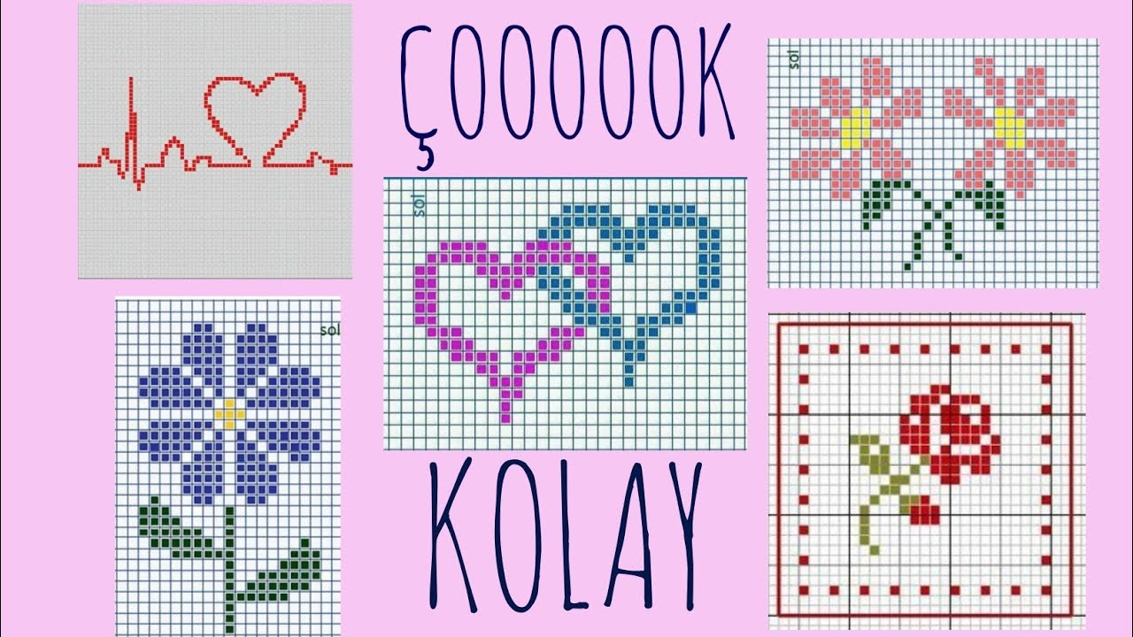 Kolay etamin sablonları #etamin #şablon #havlu #elişi