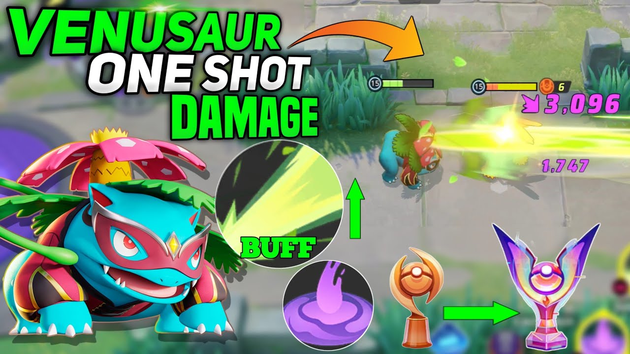 Try this build on Venusaur to Do One Shot Damage with Solar Beam! Pokemon unite