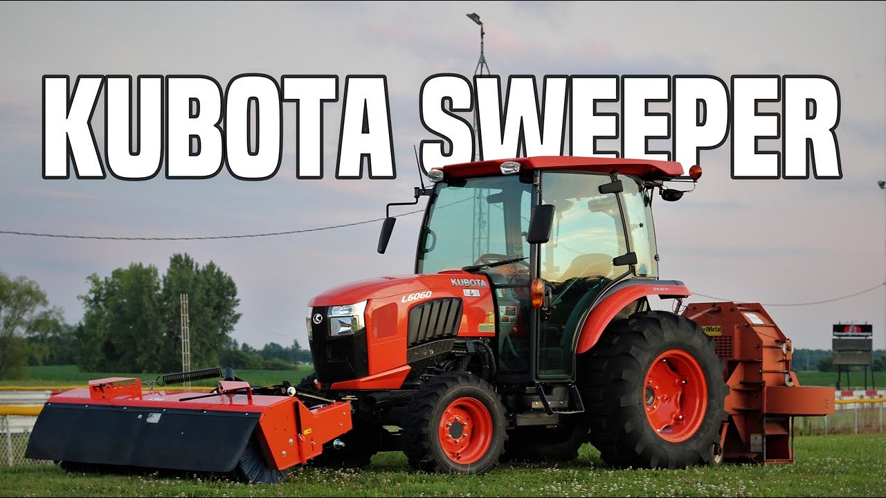 Changing brushes on a Kubota L4477 Rotary Sweeper