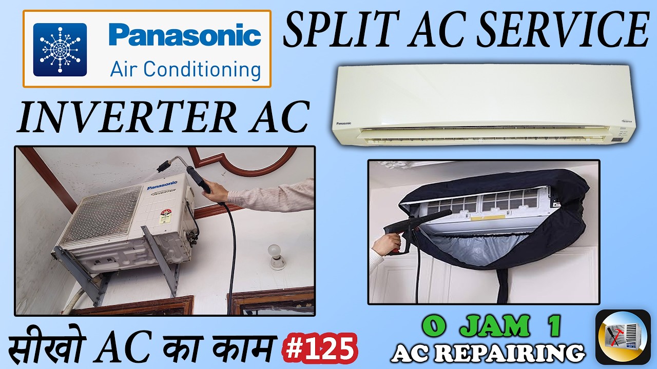 Panasonic split ac clean | ac service at home | split ac service kaise karen / ac repairing tips
