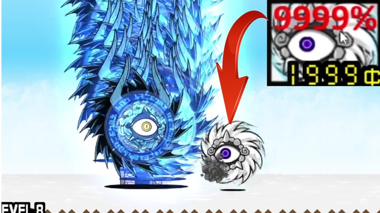 the battle cat Mini White Cyclone 9999%
