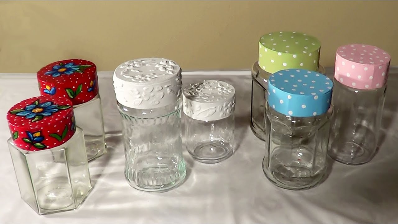 RÁPIDO E FÁCIL! TAMPA para FRASCOS de VIDRO - DIY COVER for GLASS JARS - TAPA BOTELLA DE VIDRIO