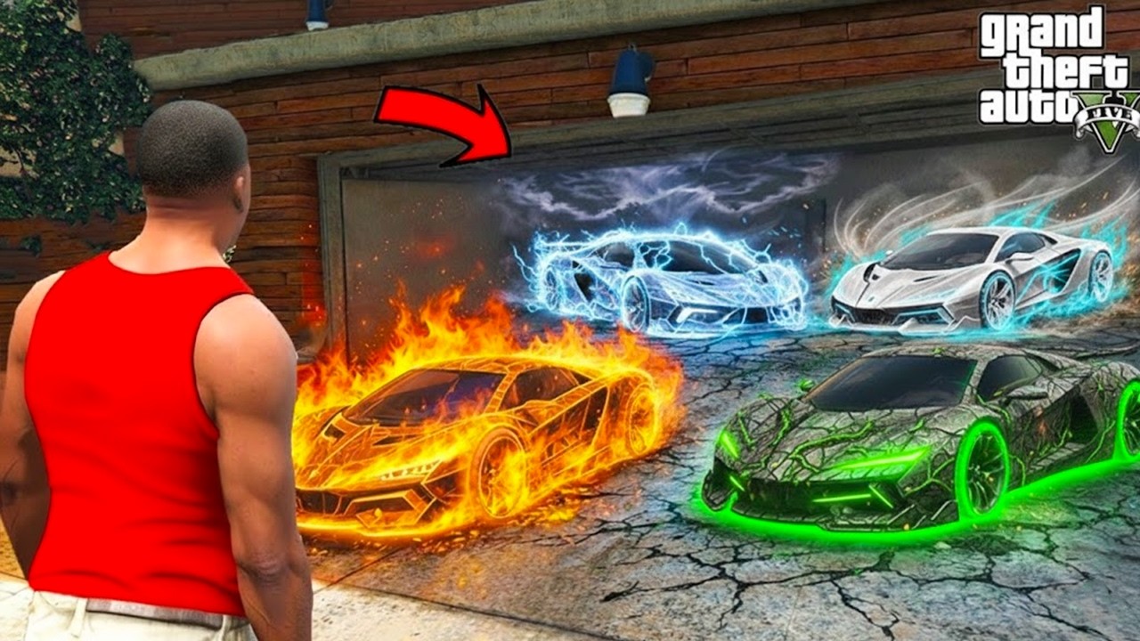 Franklin & Shinchan Found MOST SECRET ELEMENTAL CARS in Franklin Garage in GTA 5 || SHINCHAN GTA 5