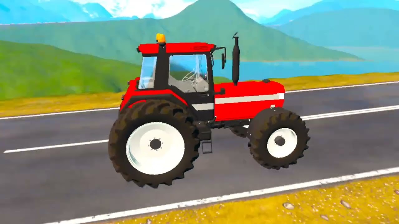 Flatbed Truck Mcqueen | Transportation with Truck - Pothole vs Car #8 - BeamNG.Drive