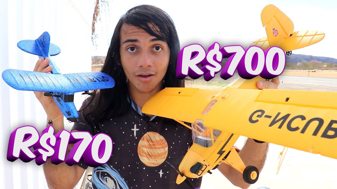 Avião de Controle Remoto de R$170 vs R$700 ✈️