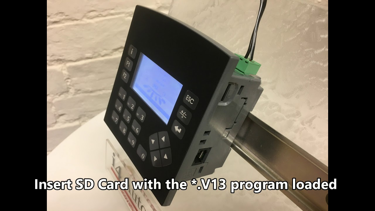 Unitronics V130 showing how to load a prog from SD Card