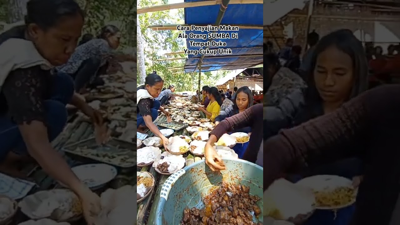 Cara Penyajian Makan Ala Orang Sumba Saat Menjamu Tamu di Tempat Duka #sumbatrip #my #vlog #food