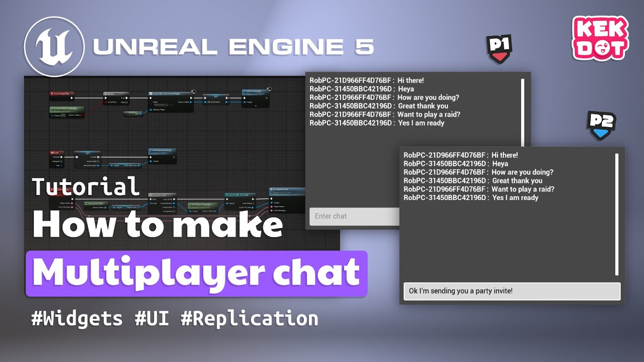 How to make Multiplayer Chat | Replication Tutorial | Kekdot | Unreal Engine 5