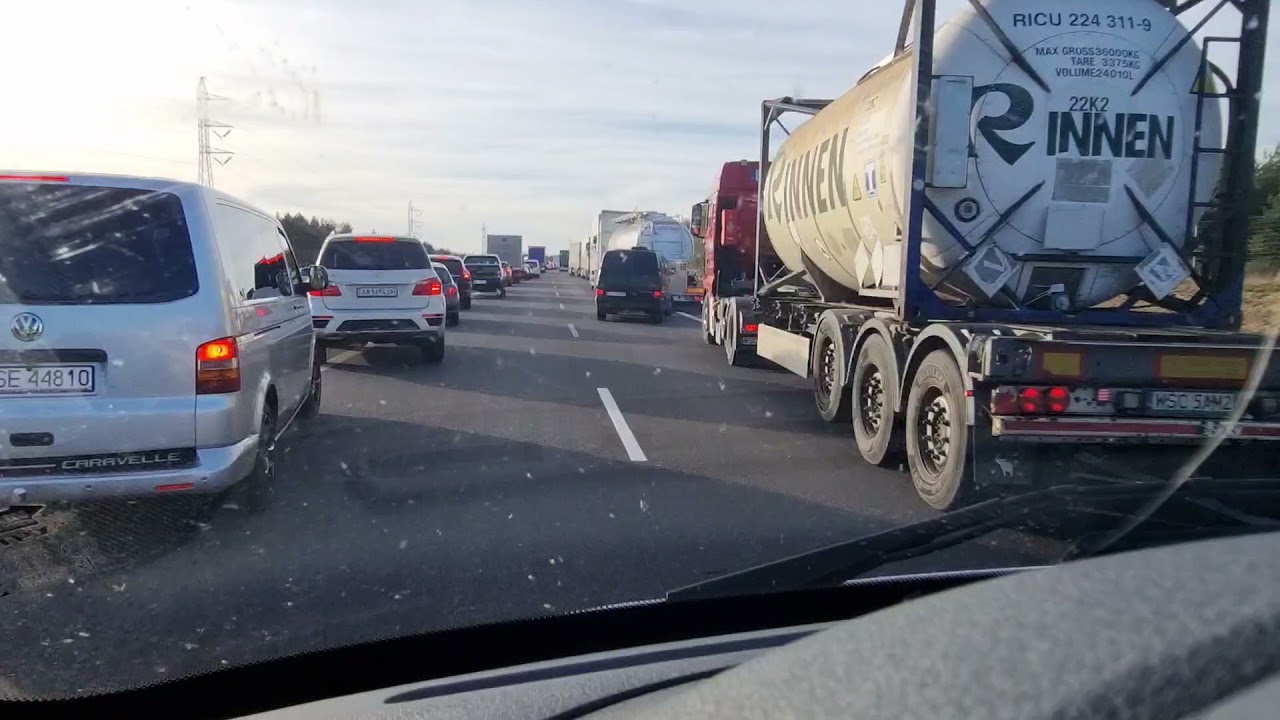 korytarz życia i śmiertelny wypadek na autostradzie A2 #wypadek #autostrada #