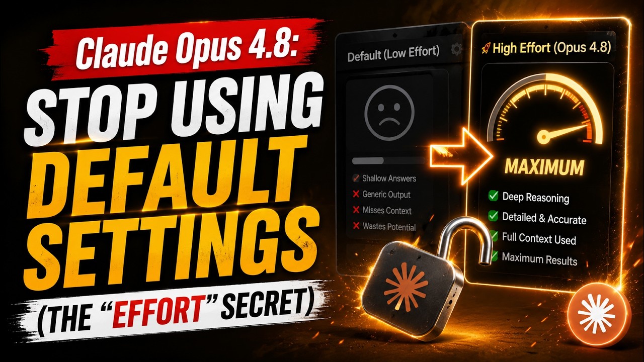 Claude Opus 4 8: Stop Using Default Settings The 
