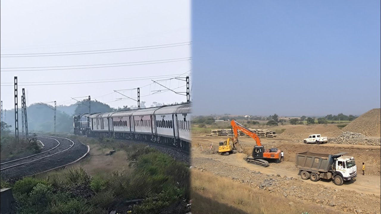 MANMAD - DAUND DOUBLING UPDATES : SAROLA TO RANJANGAO ROAD UNCUT TRAIN JOURNEY 