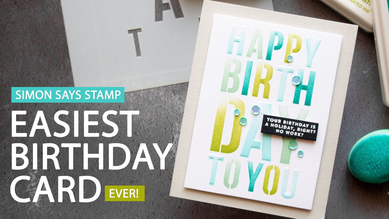 Easy Birthday Cards with this Stencil