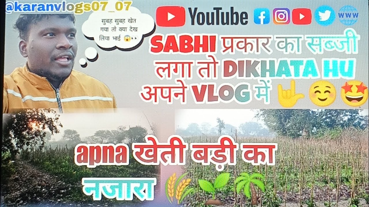 Apna खेती बड़ी का नजारा 🌾sabhi प्रकार का सब्जी लगा है तो vlog me पूरा वीडियो देखना मेरे खेत को 🌾🌴🌱👍🤩
