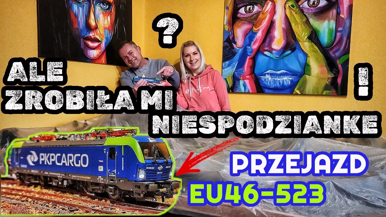 Przejazd Lokomotywa Vectron EU46-523 | Unboxing Roco 70057 | Instalacja DCC |  Makieta Kolejowa H0