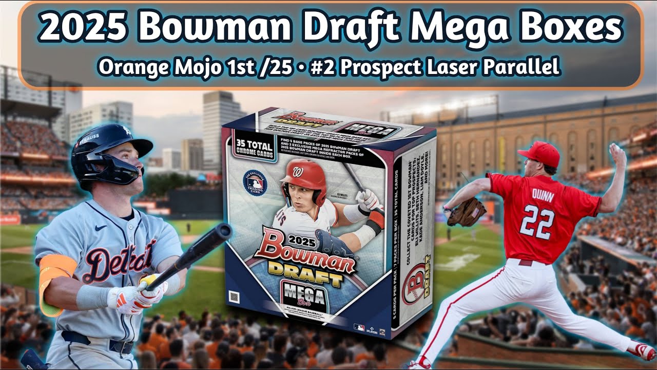 🍊ОРАНЖЕВЫЙ МОДЖО /25🍊 2 мега-бокса Bowman Draft 2025 года — Laser Parallels и Mojo 1sts!