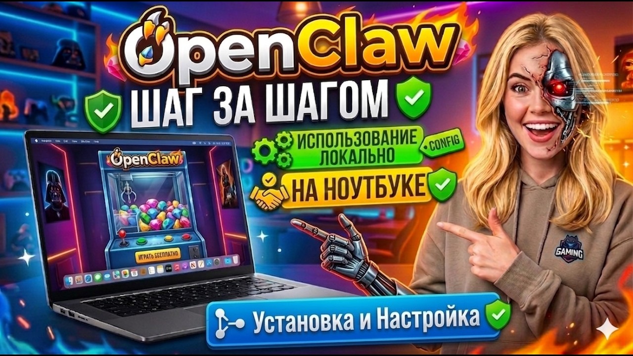 OpenClaw Установка и Настройка | Запуск AI Локально на Ноутбуке за 15 минут