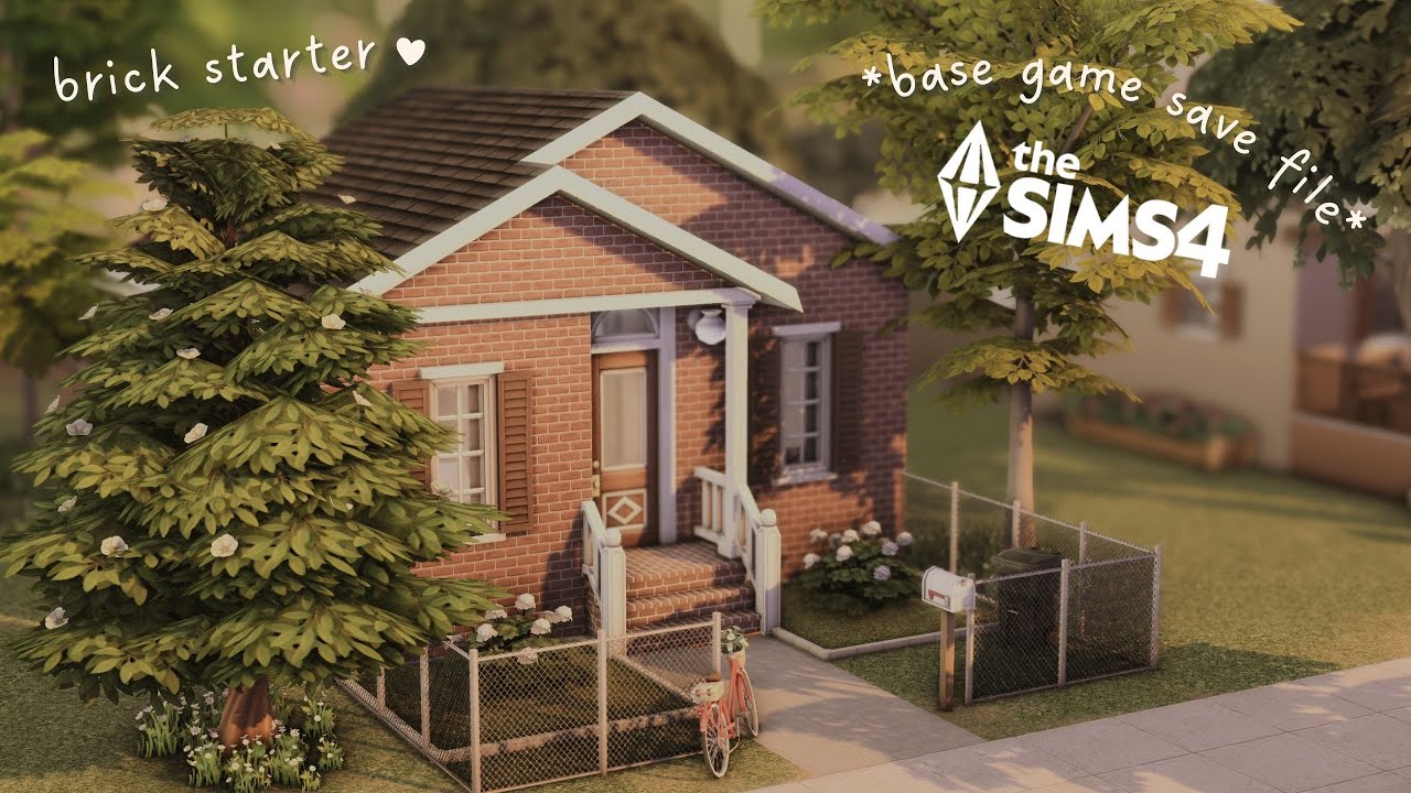 starting new *base* game save file 🤍 base game brick starter home | the sims 4 speed build