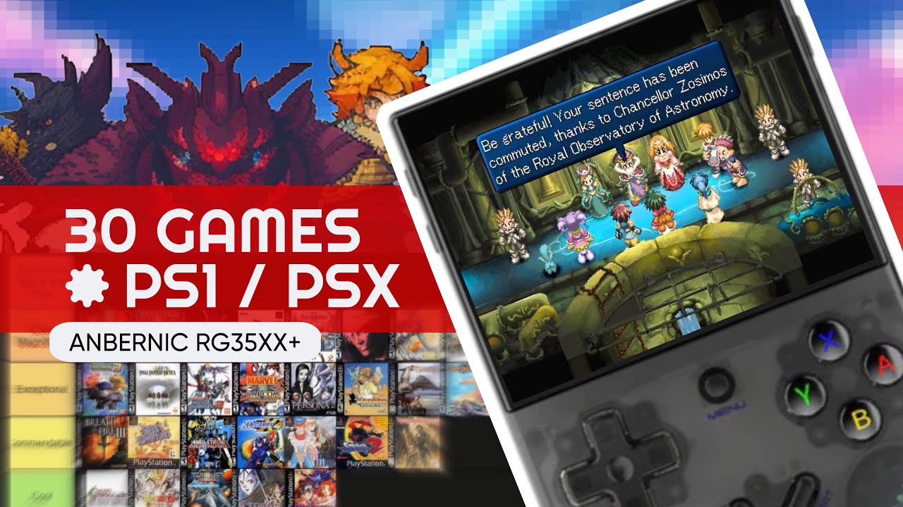 Ranking PS1 Games with the Best Pixel Art | Anbernic RG35XX+