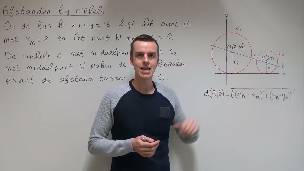 Afstanden bij cirkels (VWO wiskunde B)