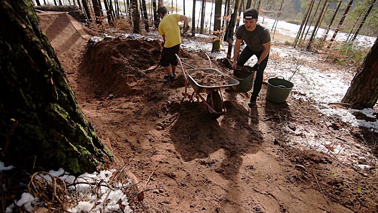 Trail building timelapse 2 - stepdown & a corner