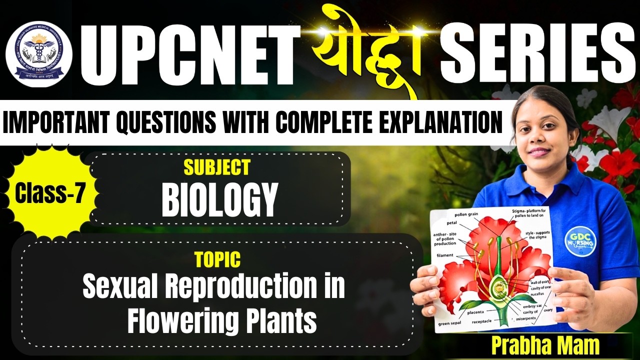 UPCNET योद्धा  Series Class-7 | Biology | Sexual Reproduction in Flowering Plants #upcnet