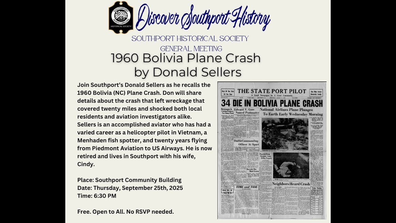 1960 Bolivia Plane Crash: Presented by Donald Sellers