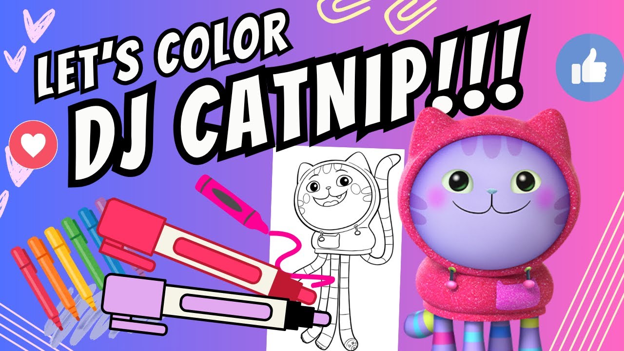 Coloring DJ Catnip! 🎧 Fun Gabby’s Dollhouse Coloring & Shading for Kids