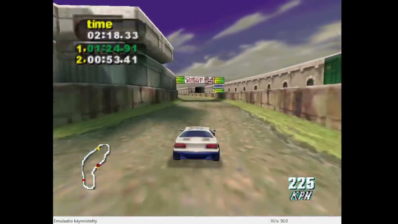 N64, PAL, Emulated, Destruction Derby 64, Time Trial, Metro Challenge, 4:16.85, 1:21.35