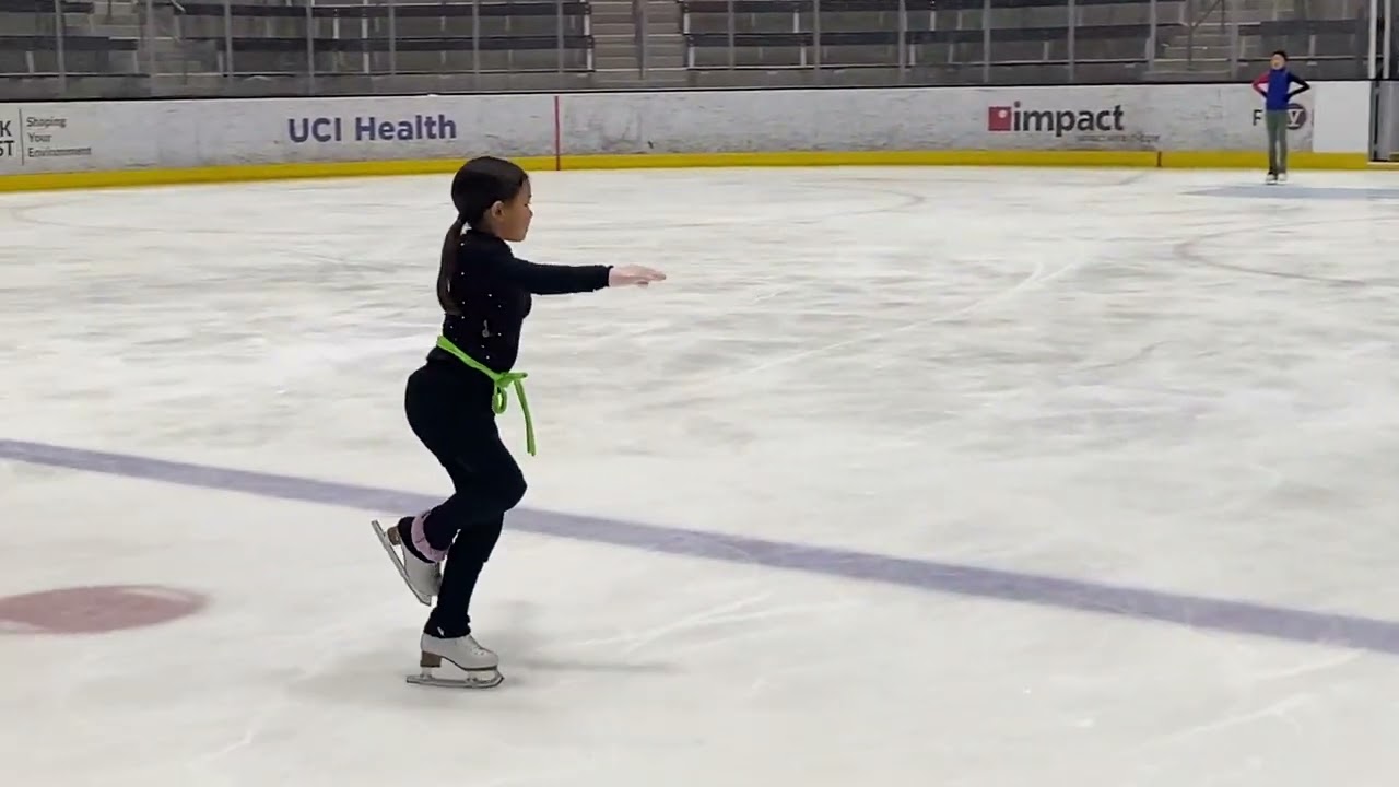 Giavanna Tellei pre preliminary skating skills test 5-17-24