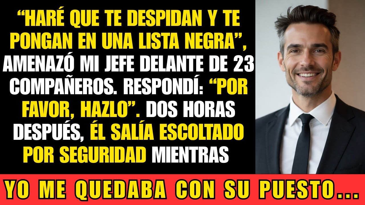 El despido con el que mi jefe me amenazó se convirtió en el mayor error de su carrera