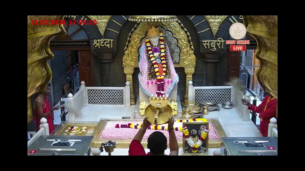 11 February 2026 wednesday Shirdi Sai Baba Madhyanna aarti || బుధవారం షిర్డీ సాయిబాబా మధ్యాన్న హారతి