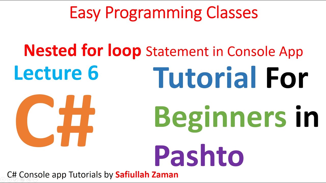 Nested For Loop Explained with Easy Examples | Programming for Beginners Lecture 6
