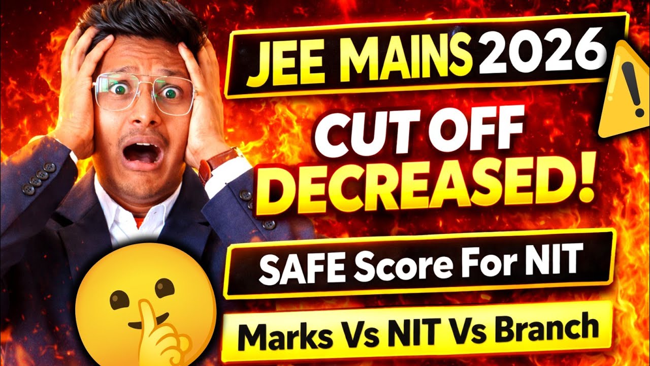 Safe Score For NIT CSE ❓| Jee Mains Cut Off 2026 | Jee Mains 2026 cut off category Wise | Nit Cutoff