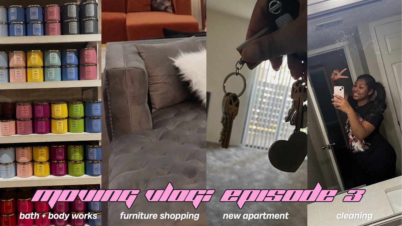 MOVE IN DAY ❦ apartment tour, shopping, cleaning + more! | moving series ep 3